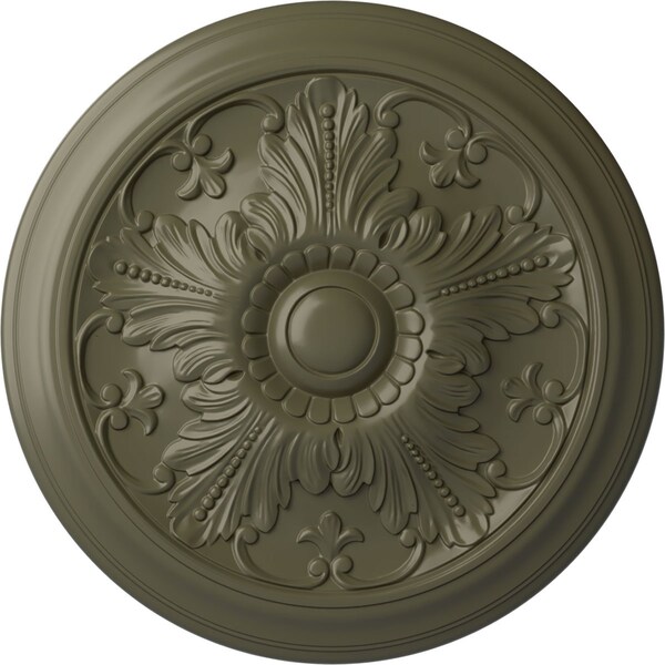 Ekena Millwork Vienna Ceiling Medallion (Fits Canopies up to 3 1/4"), Hnd-Painted Painted Turtle, 16 7/8"OD x 5/8"P CM17VIPTF - main